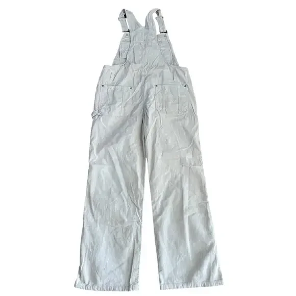 VTG Y2K No Boundaries Cream Baggy Corduroy Carpenter Overalls Cream, Juniors XL - Picture 5 of 7